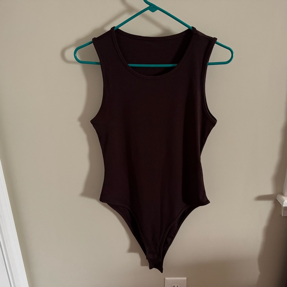 SHEIN Dark Brown Sleeveless Bodysuit Size Large